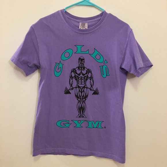 Gold's gym purple shirt Clearance